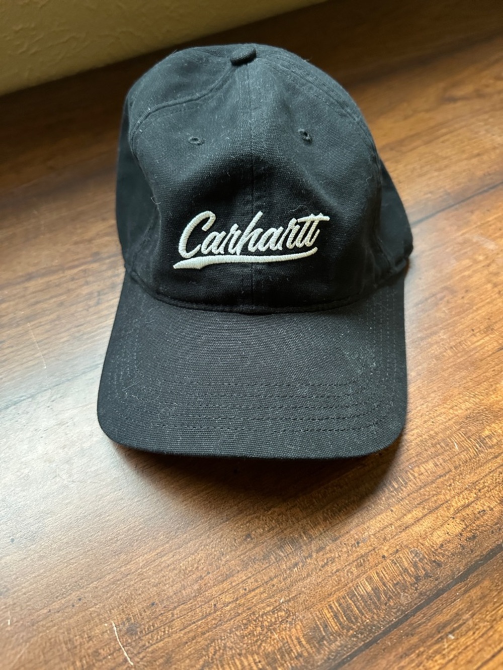Carhartt Black Cap with White Script Logo